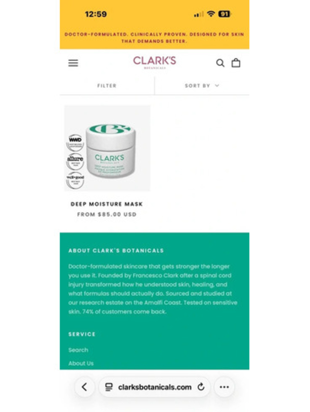 Clark’s botanicals‎ mask